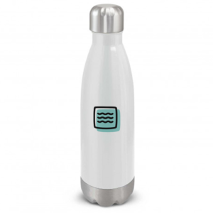 White water bottle with teal Content Design Hub logo